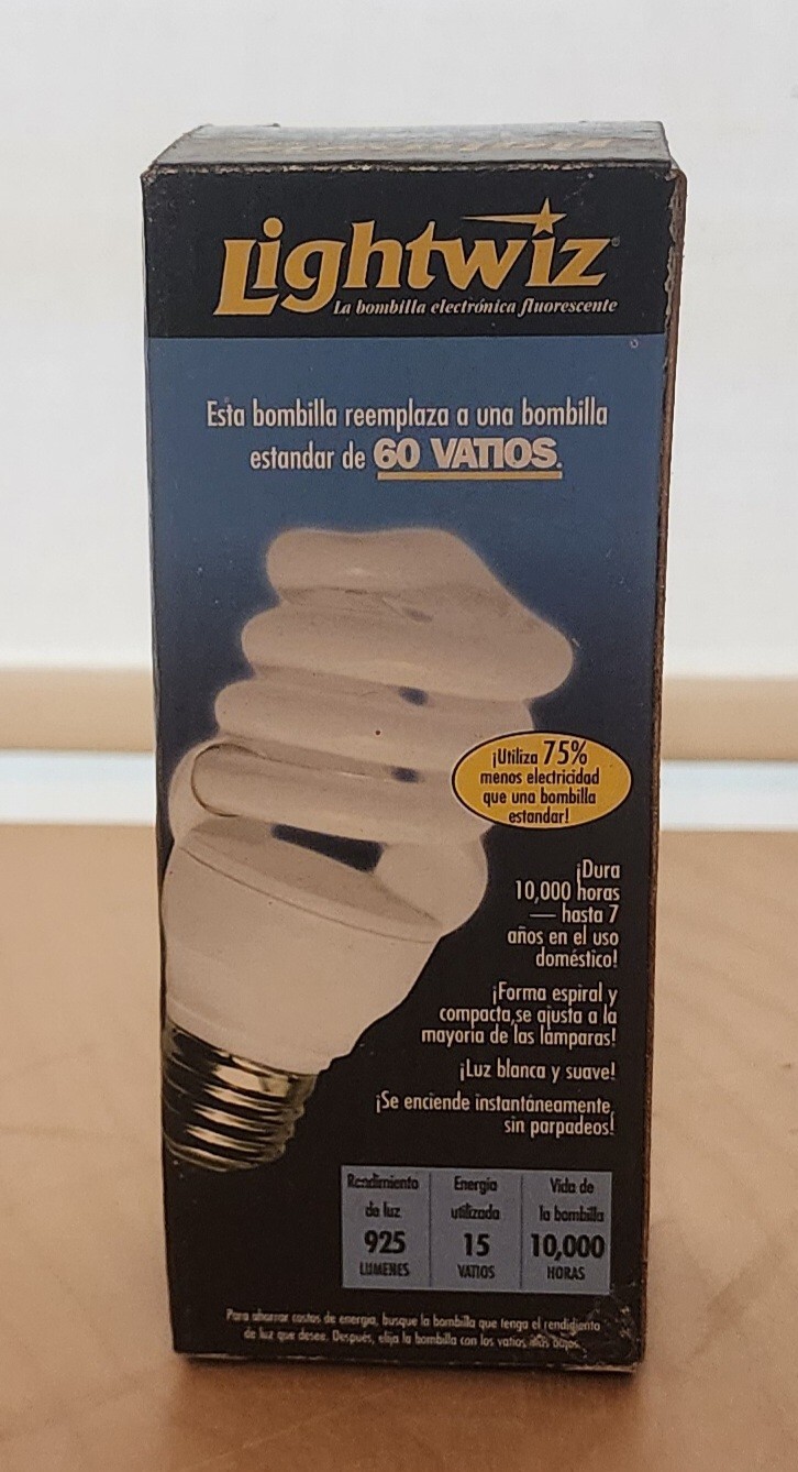 3 Lot Lightwiz 15W 925 Lumens Soft White Spiral CFL Light Bulb 60W Replacement