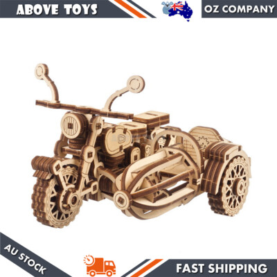 Ugears Hagrid's Flying Motorbike With Sidecar Mechanical Wooden 3D Model Kit
