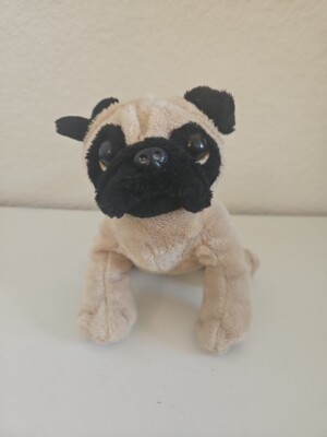 Webkinz Lil'kinz Pug 6.5'' Beanbag Plush Puppy Dog Tan Black HS105 No Code