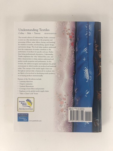 *unmarked* Understanding Textiles Billie J. Collier et al 7e HC VG - Imagen 3 de 4