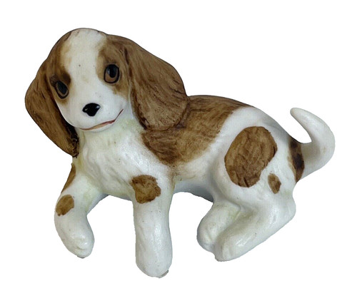 King Charles Cavalier Spaniel Beagle Puppy Dog Porcelain Miniature Figurine 2"