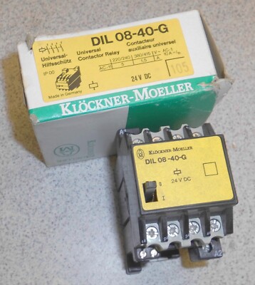 Hilfs-Schütz DIL08-40-G Spule 24 Volt V DC Gleichstrom VDC 4 Schließer NO / S
