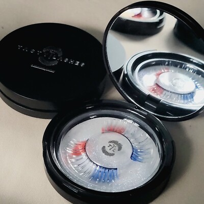 RT Lashes   Olympiade Paris 2024 rot weiß blau silber PARTY FESTIVAL WIMPERN
