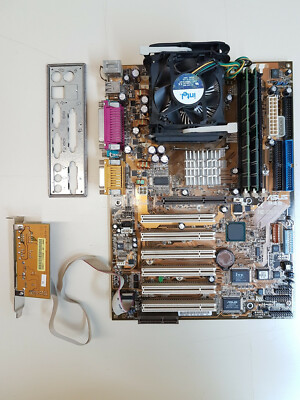 Asus P4B Rev 1.03 + Pentium 4 2.5GHz + 1GB + I/O Shield COMBO TESTED