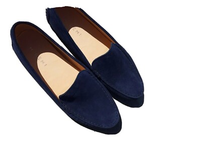 M.Gemi Blue Suede Loafers shoes 42 Womens 11 midnight blue  display picture 3