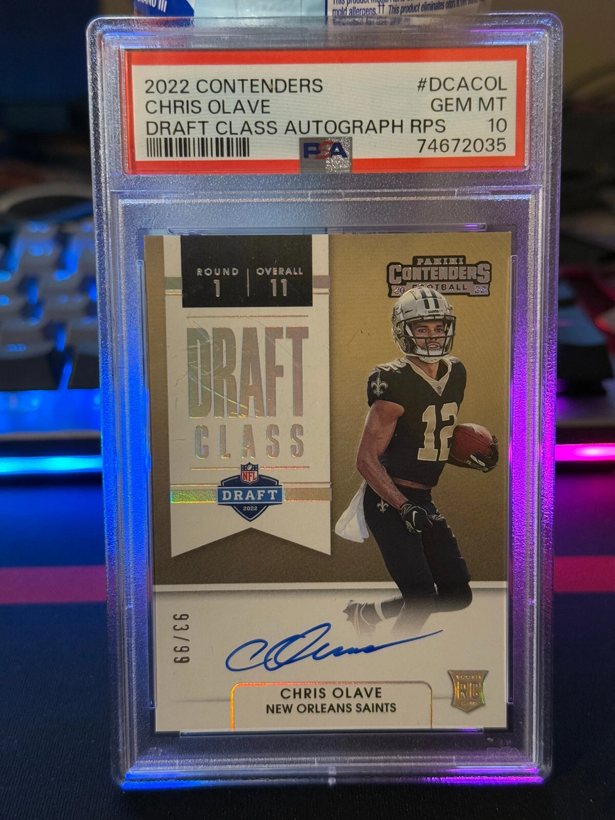 Chris Olave Panini Contenders Draft Class Autographs Rps #DCACOL Base
