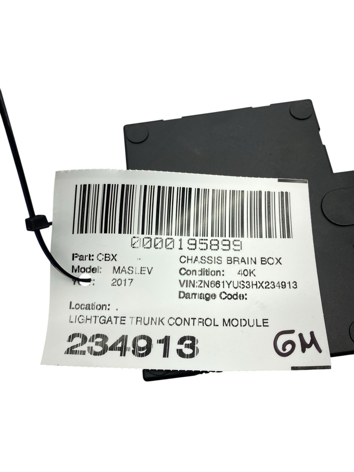 2017-2022 MASERATI LEVANTE M161 OEM LIGHTGATE TRUNK CONTROL MODULE 670039446