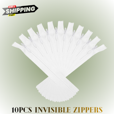 #ad 10PCS #3 26 Inch White Invisible Zippers for Sewing Skirts Nylon Coil Bulk Z... $17.99