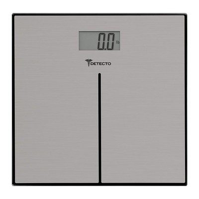 Detecto D133 Deluxe Modern Stainless Steel Body Weight Bathroom Scale, Digital L