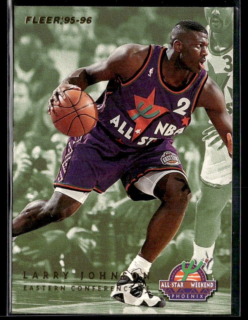 1995-96 Fleer #8 Larry Johnson / Detlef Schrempf NBA All-Stars Card 3501Q