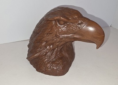 Vtg Red Mill Bald Eagle Head Bust Figurine  1990 Patriotic