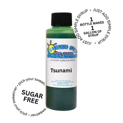 TSUNAMI MIX SNOW CONE/SHAVED ICE FLAVOR CONCENTRATE MAKES 1 GALLON