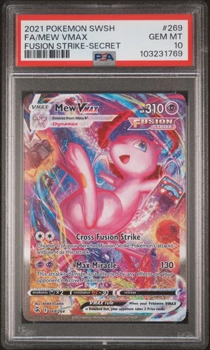 Pokemon Mew Vmax Fusion Strike 269/264 Secret Rare PSA 10 Gem Mint