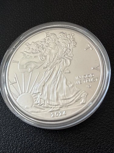 2024 Walking Liberty Silver Coin. 1 Troy Ounce Of Fine Silver. Great Investment.