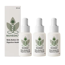 Nuvedic Belly Button Oil – Digestive Balance at Your Core 30 ml (Pack of 3)