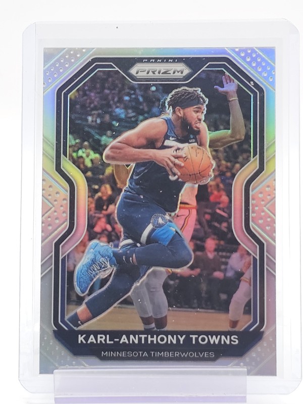KARL-ANTHONY TOWNS 2020-21 PRIZM SILVER #167 TIMBERWOLVES Q7262