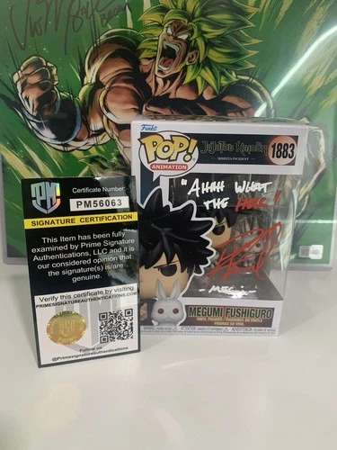 Megumi Fushiguro Funko POP! Autographed/signed #1813 Jujutsu kaisen