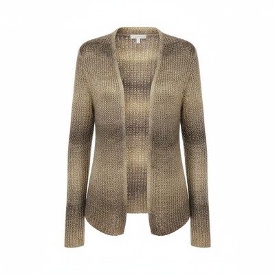 POL Women s M Ombre Gradient Brown Open Front Knit Cardigan Sweater