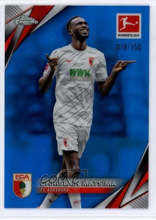 2024-25 Topps Chrome Bundesliga Blue Refractor /150 Chrislain Matsima #2 0ug5