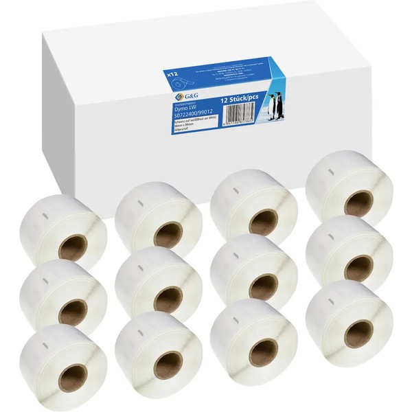 3120Er Multipack G&G Etiketten Kompatibel Ersetzt Dymo 99012, S0722400 36 X 89-image