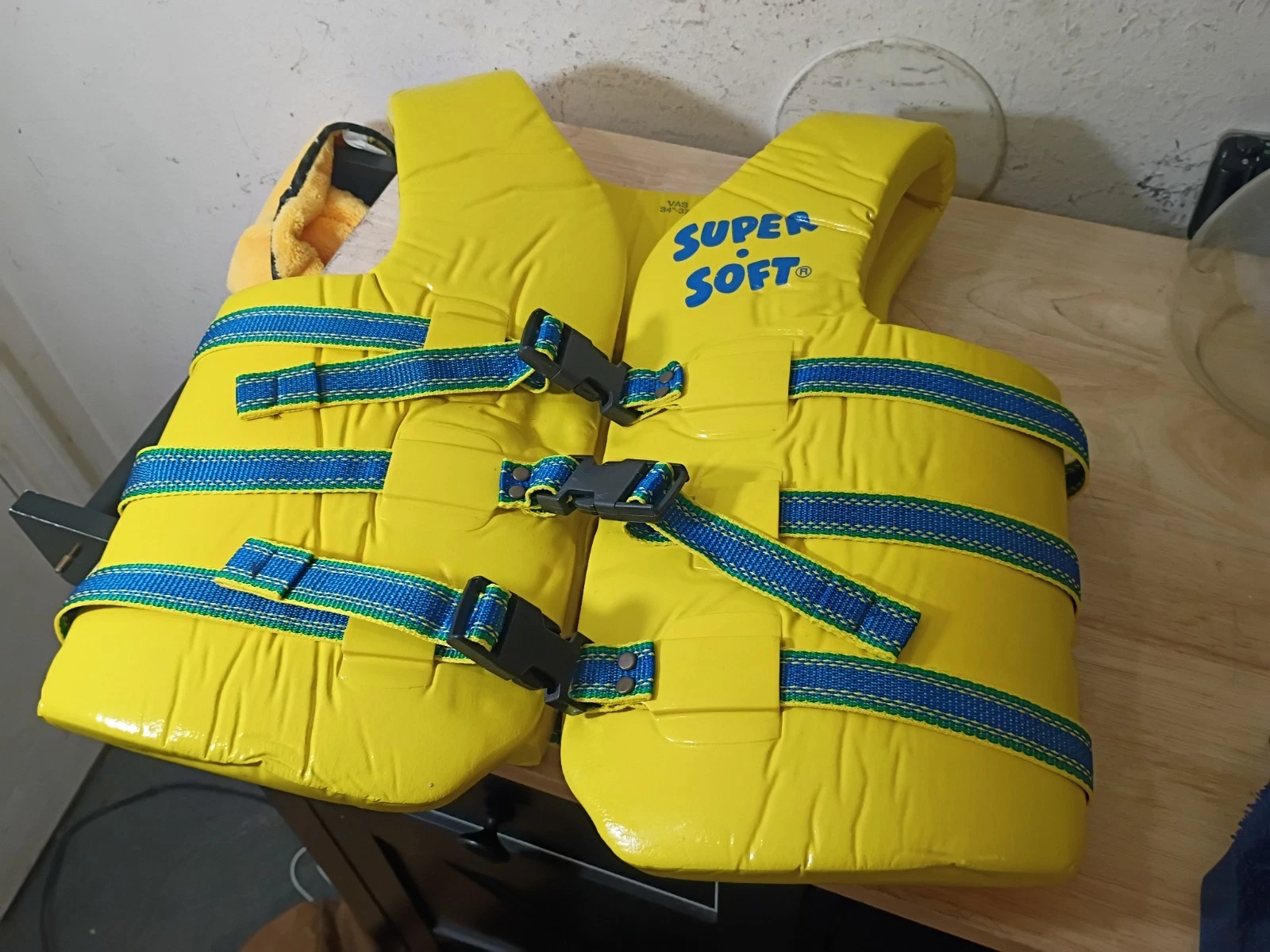 TRC Recreation Super Soft Vinyl Coated Foam Yellow Life Jacket Size Adult Small image 1