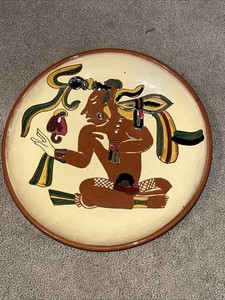 J.Mar Honduran Artisan Design Pottery Plate  Hecho Honduras C. A Central America