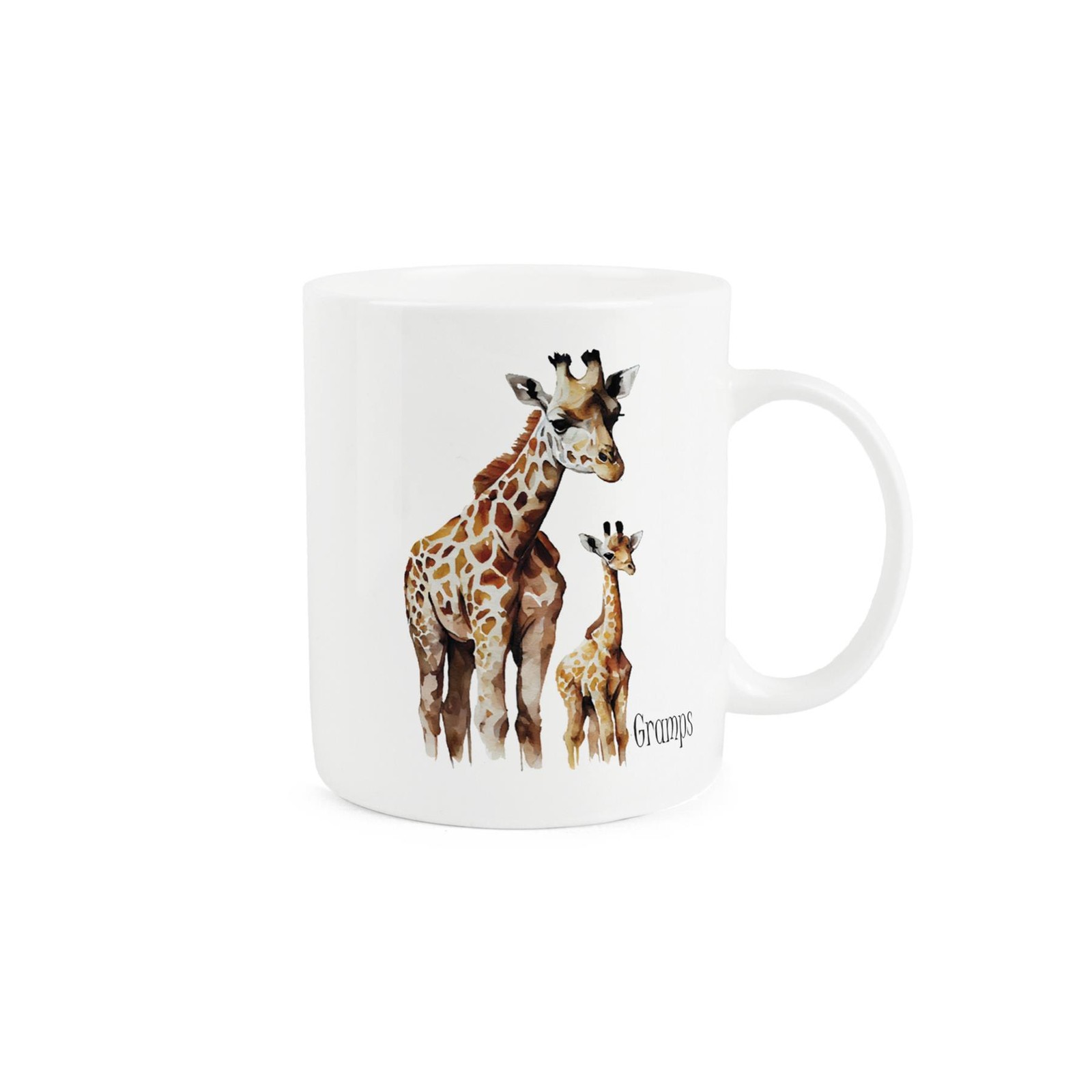 Giraffe Gramps Mug - Gift/Present for Animal Lovers - Tea/Coffee Bone China Cup