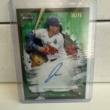 2024 Topps Finest - Finest Autographs Jonny Deluca #FA-JD Green Refractor /75
