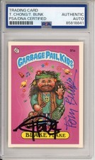 DUAL SIGNED Tom Bunk & Tommy Chong 1986 Topps GPK Blake Flake PSA DNA COA AUTO