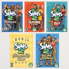 The Sims 2 PC Lot   Deluxe Base Game  Pets, Seasons, Bon Voyage, Glamour Life