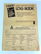 Atari 2600 - Insert only - VCS Warranty Registration Log Book Card CO16777