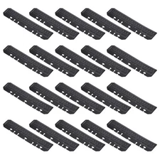 20 Pcs Plastic Bookmark Ruler,Office Book Mark Page Tool(Black, 22x4.5cm)