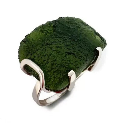 PEPENE Moldaviet ketting, groene natuurlijke onregelmatige energie steen ketting ketting kristal hanger sieraden voor mannen en vrouwen, 10-15 g / piece (send skin rope), Kristal