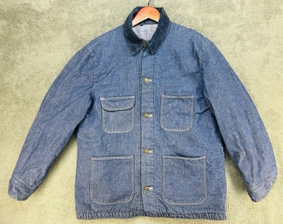 VTG Blue Bell Denim Jacket 42 Sanforized 60s Barn Chore Work Coat Blanket Lined