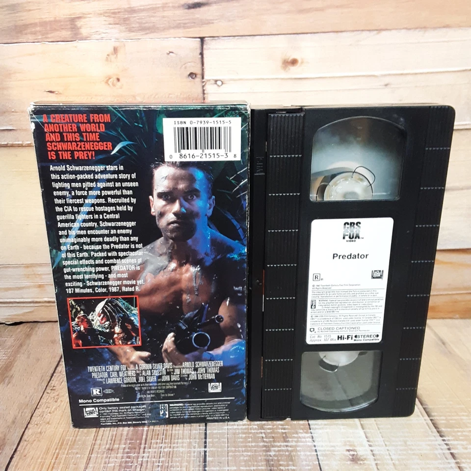 Predator VHS Used Arnold Schwarzenegger Action Sci-Fi CBS Fox Video 1987 - Image 2 of 4