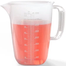 1 Gallon Measuring Pitcher, 134Oz Extra Large Measure Pitcher-Convenient Convers
