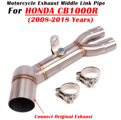 Für Honda CB1000R 2008-18 Auspuff Katalysator Rohr Slip On Verbindungsrohr Link Muffel