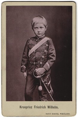 Fotografie Lichtdruck Ernst Roepke, Berlin, Kronprinz Friedrich Wilhelm als jun 