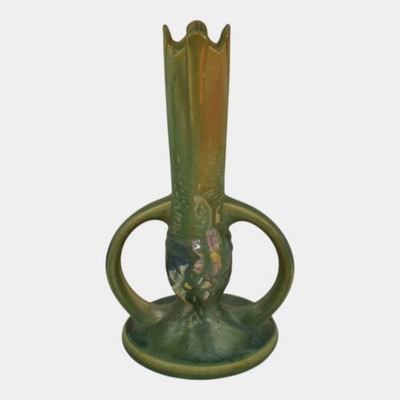 Roseville Cosmos Green 1939 Vintage Art Pottery Ceramic Bud Vase 959-7