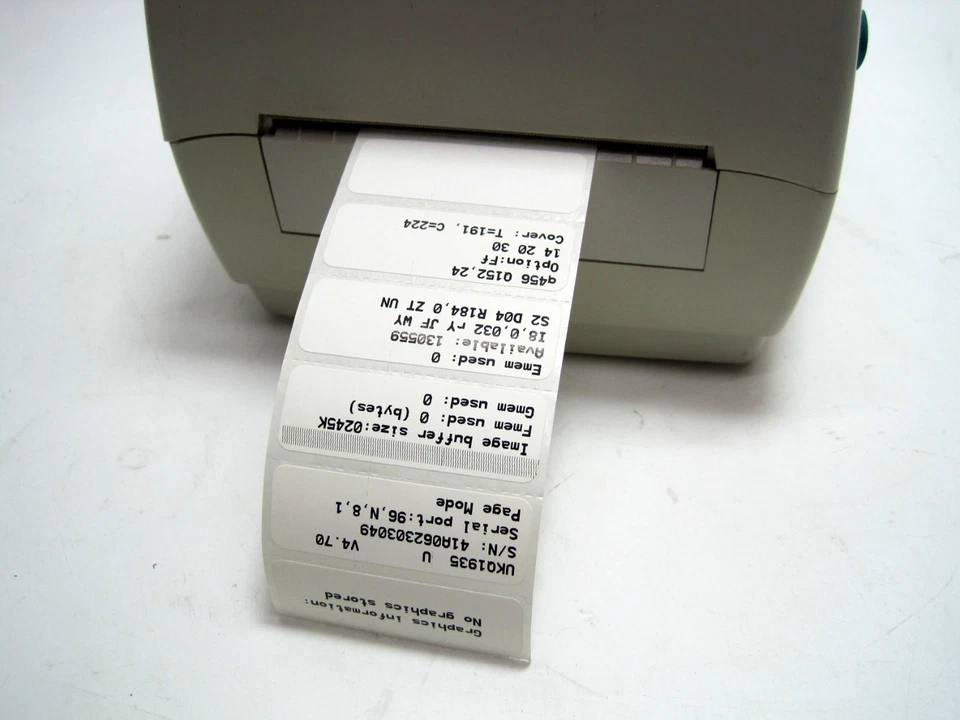 Zebra TLP 2844 Thermal Barcode Label Printer (203 dpi, USB, Parallel, Serial) - Image 2 of 4