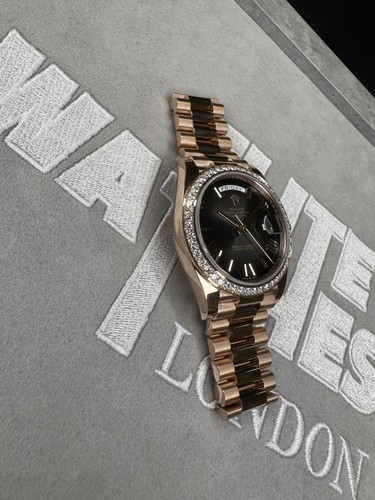 Rolex Day-Date 40 228345RBR 2025 Unworn Ombré Dial 18k Factory Bezel Rose Gold - Picture 21 of 24