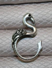 Vintage STERLING SILVER 7 Gram FLAMINGO RING Sz 6 WOW!!