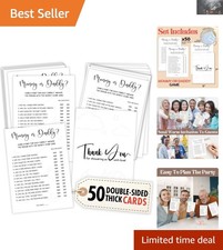 50 Pcs Guess Who Mommy or Daddy Game - Perfect Gender-Neutral Baby Shower Fun