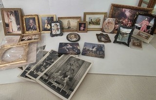 Miniatures 1:12 Dollhouse Framed & Unframed Vintage Pictures Lot