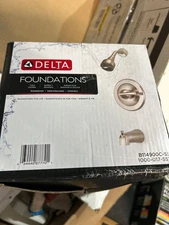 Delta Foundations 1 Handle Tub & Shower Faucet Stainless Steel B114900C-SS