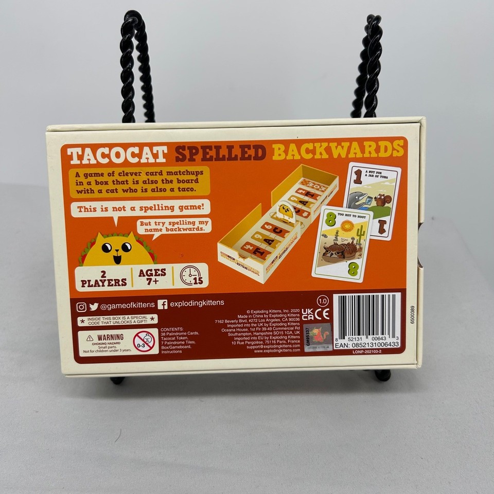 Exploding Kittens Taco Cat Spelled Backwards Card Game Ages 7 Plus 2 ...