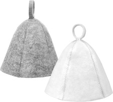 2 PCS Sauna Hat, Wool Sauna Hat Vaporarium Cap, Russian Banya Cap for Men Women