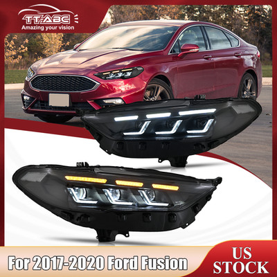 Full LED Headlights For 2017-2020 Ford Fusion Mondeo Front Head Lamps Assembly