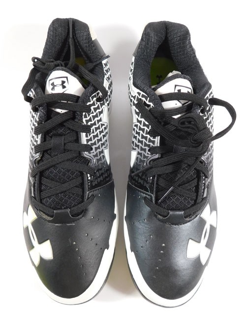 Maryland Terrapins Player Exclusive Under Armour Team C-Low DT Blk/Wht Size 10.5 thumbnail 2