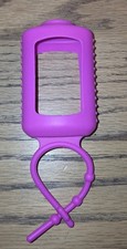 Hand Sanitizer Bottle Holder - Keychain - Rubber - Pink